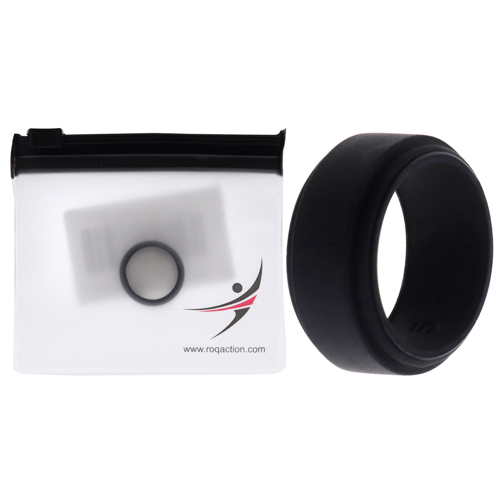 Silicone Wedding Step Single Ring - Black by ROQ for Men - 5 mm Ring